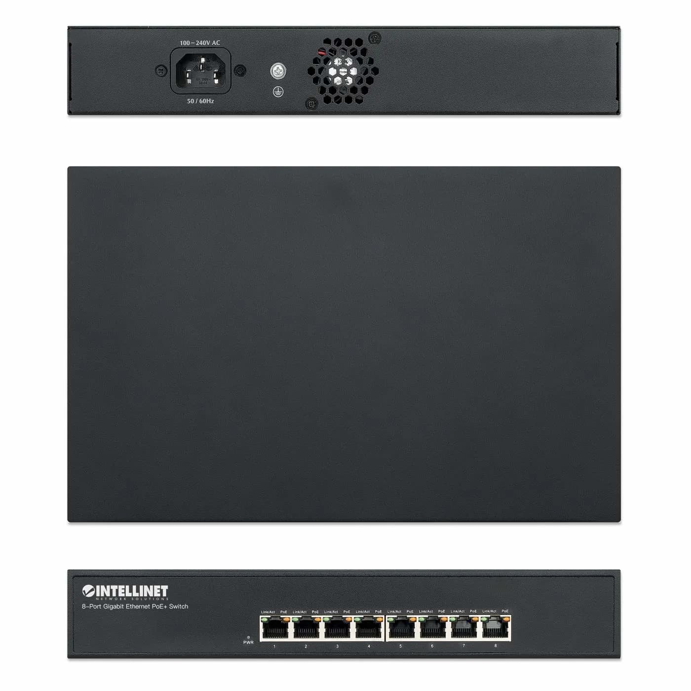 Intellinet Switch Gigabit PoE+ de 8 puertos 5