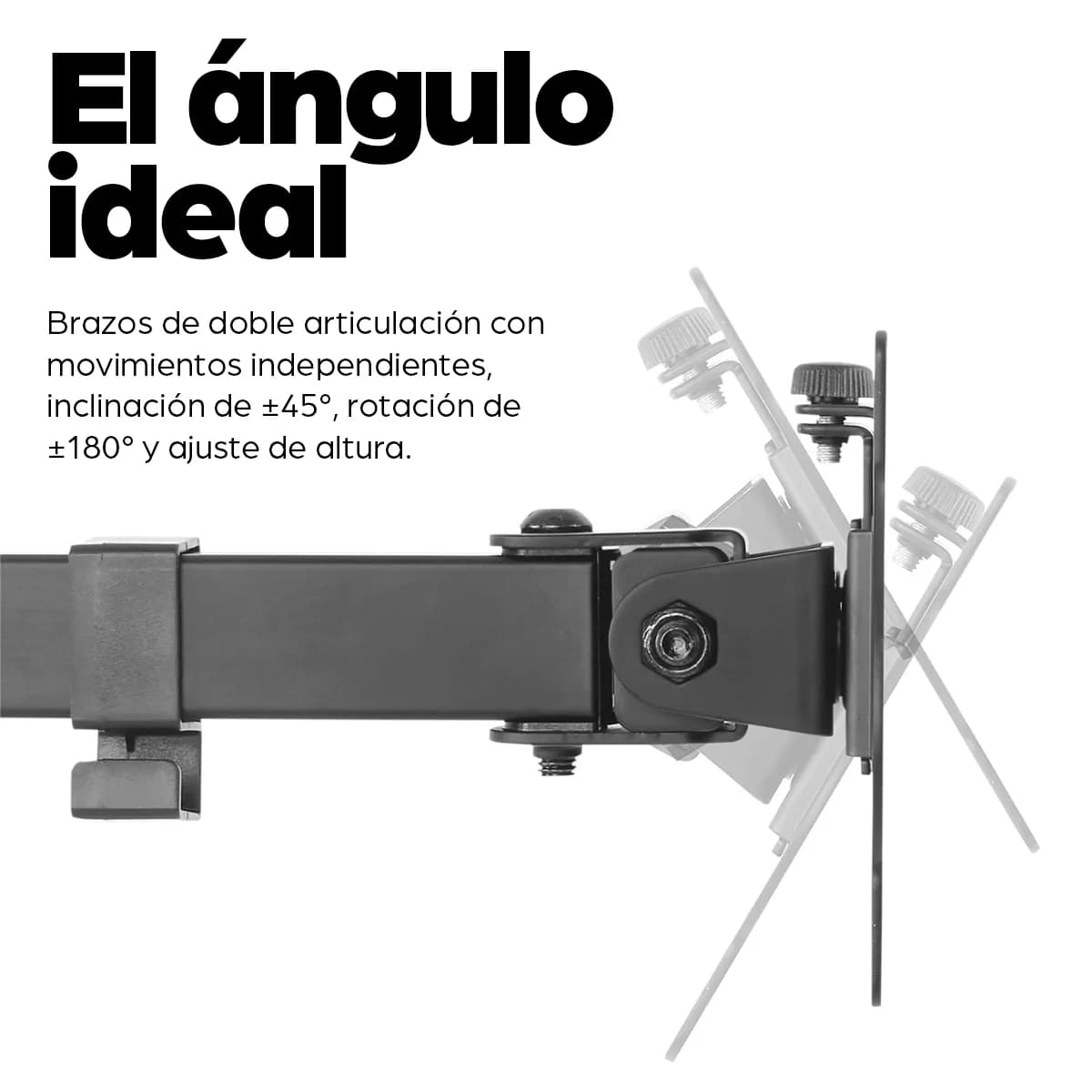 Manhattan Soporte universal para 2 monitores con brazos de doble artic 5