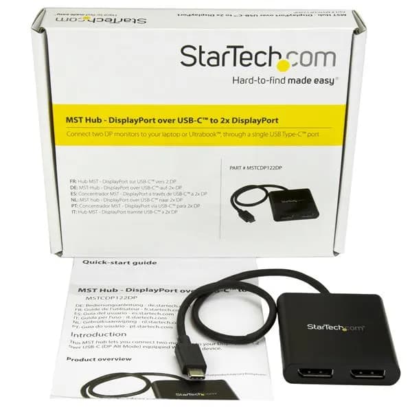 StarTech.com Adaptador USB-C a DisplayPort 1.2 Doble - Hub MST USB Tip 7