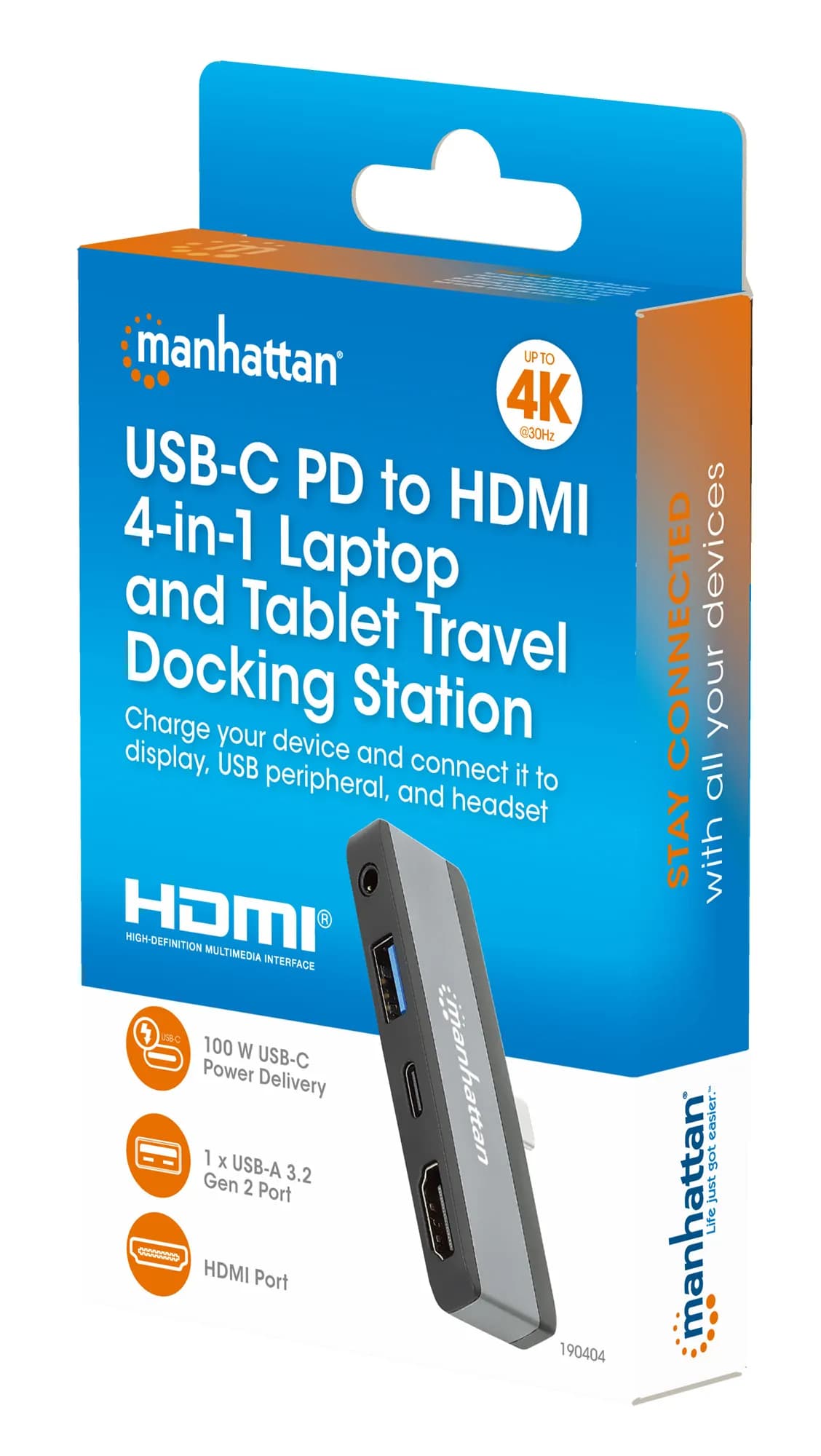 Manhattan 190404 base para laptop o replicador de puertos Alámbrico US 11