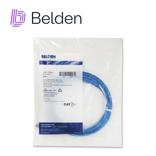 PATCH CORD UTP CAT6+ BELDEN C601106010 / INTERIOR / AZUL / 4 PARES / 2 4