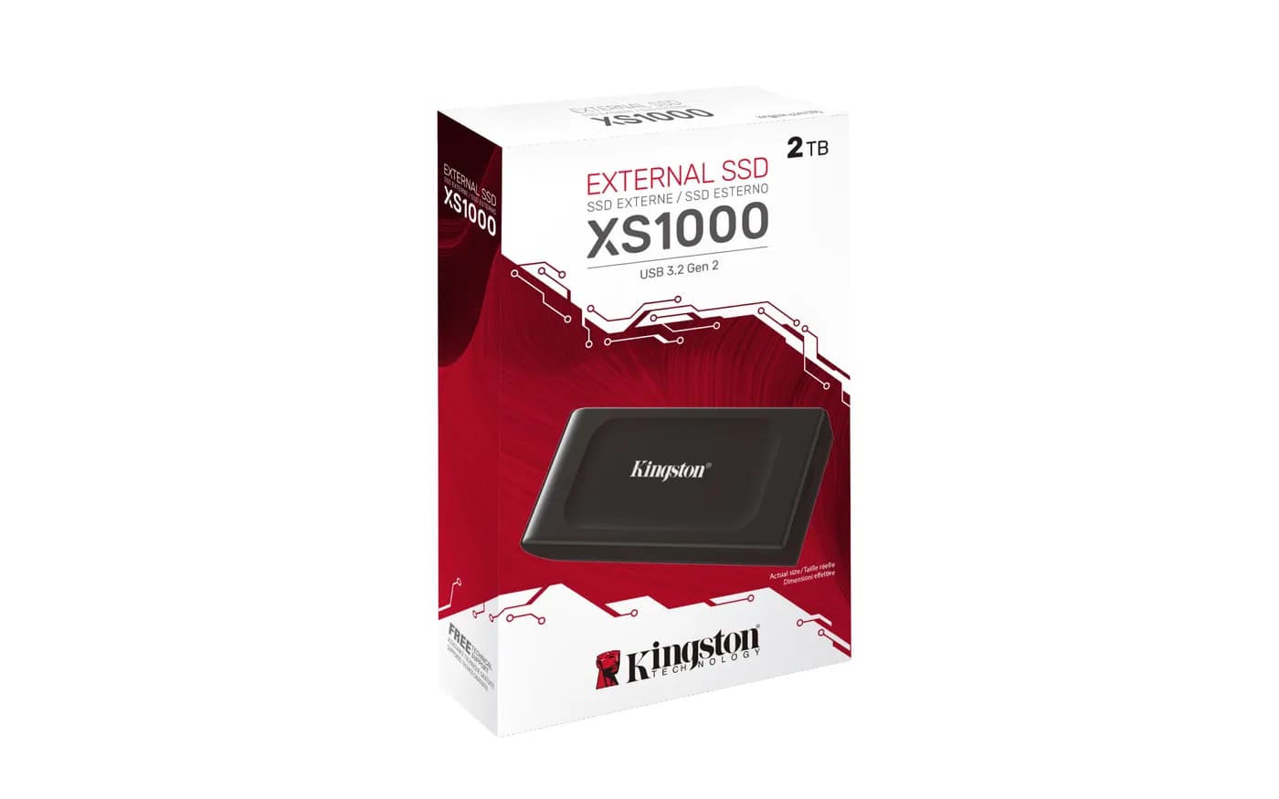 2TB XS1000 External USB 3.2 Gen 2 Portable 3