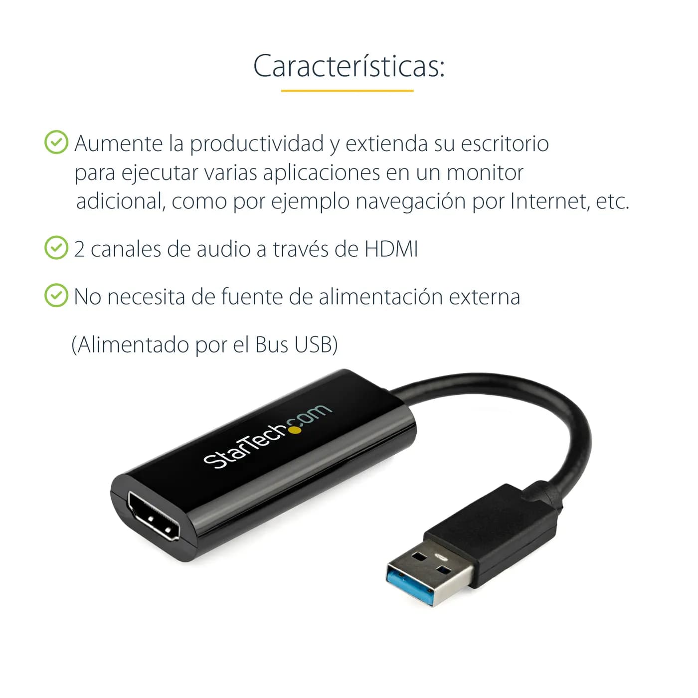 StarTech.com Adaptador USB 3.0 a HDMI - Cable Convertidor Compacto - 1 7