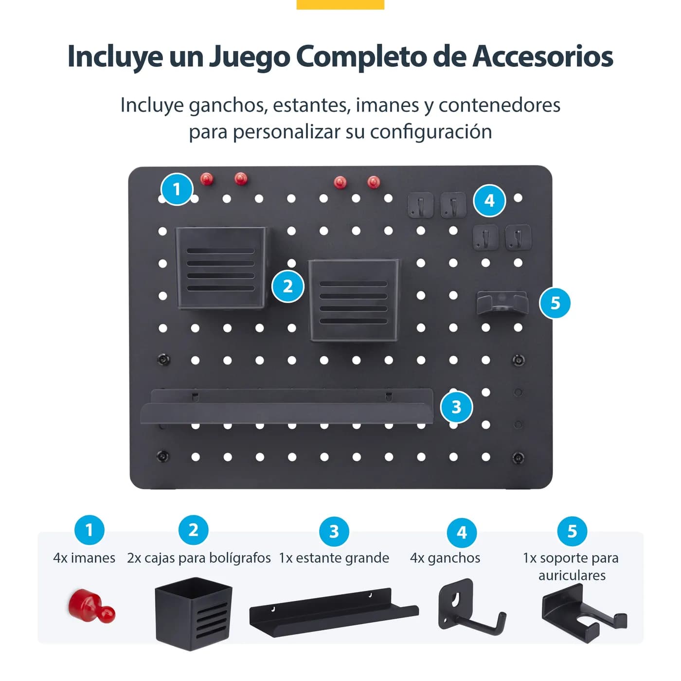 StarTech.com Tablero Perforado de Escritorio con Abrazadera - Panel Pe 12