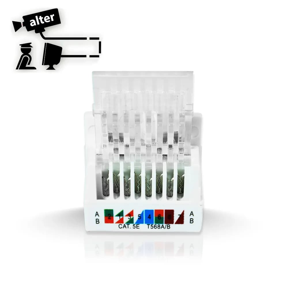 CONECTOR JACK RJ-45 / CAT 5E / COLOR BLANCO / TIPO KEYCONNECT / ARMADO 4