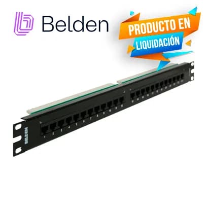 PATCH PANEL BELDEN AX103258 CAT5E 24PTOS 1U PRECARGADO 5