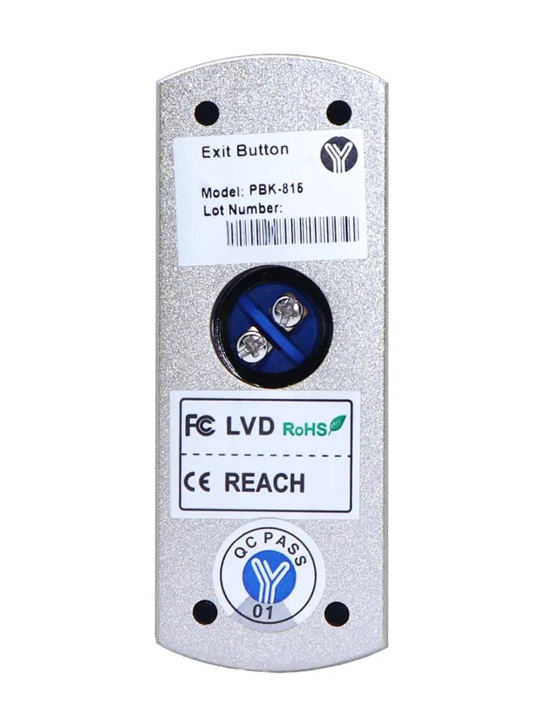 YLI PBK815 - Botón de Salida Mecánico, Carcasa Metálica, Función NO, S 2