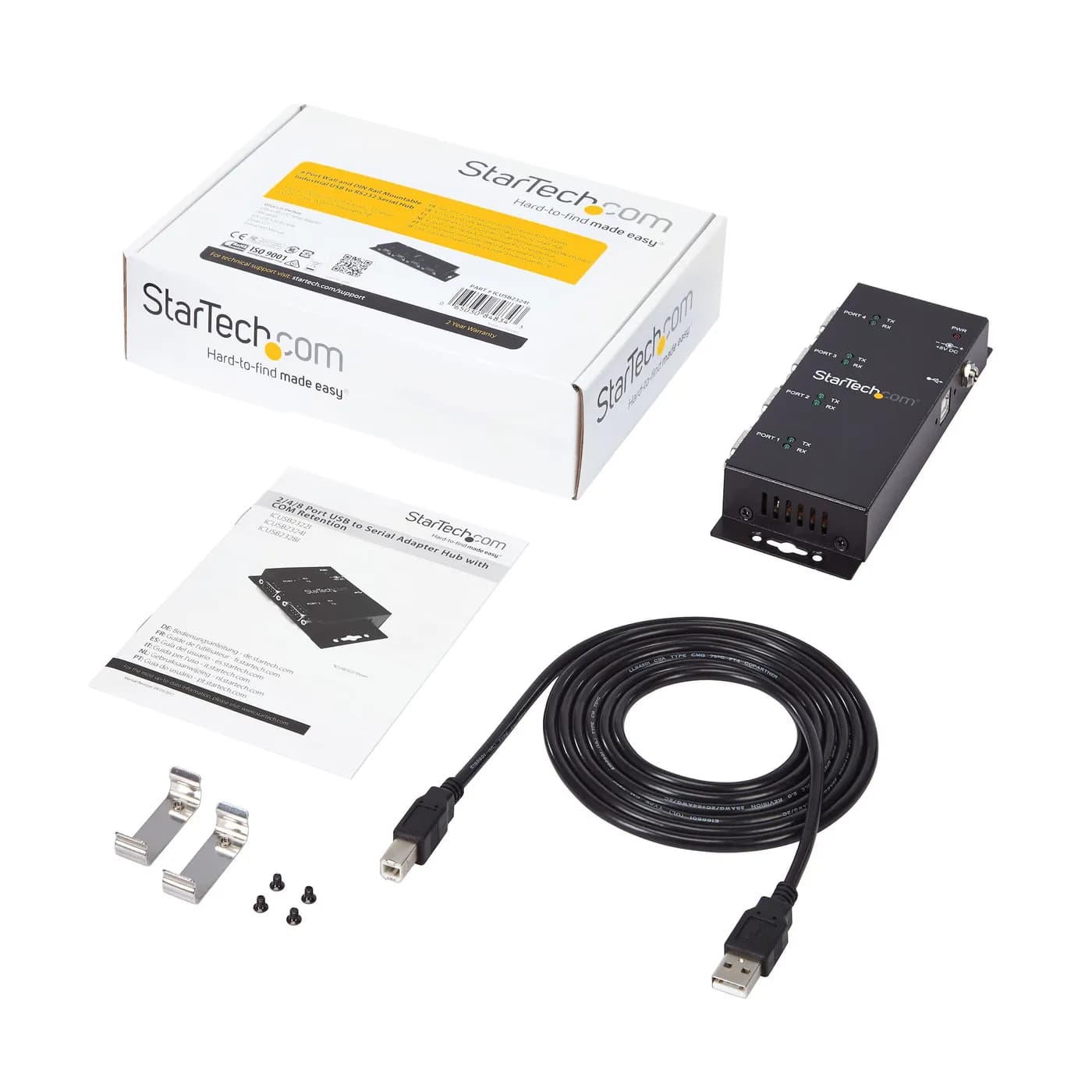 StarTech.com Hub Concentrador Adaptador USB a Serial RS232 DB9 4 Puert 7