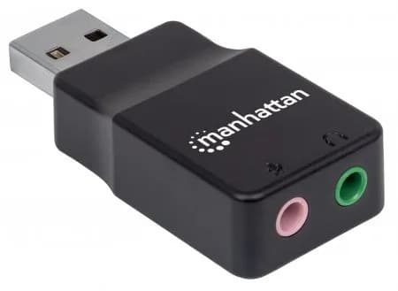 Manhattan Adaptador de Sonido Estéreo USB de Alta Velocidad 2
