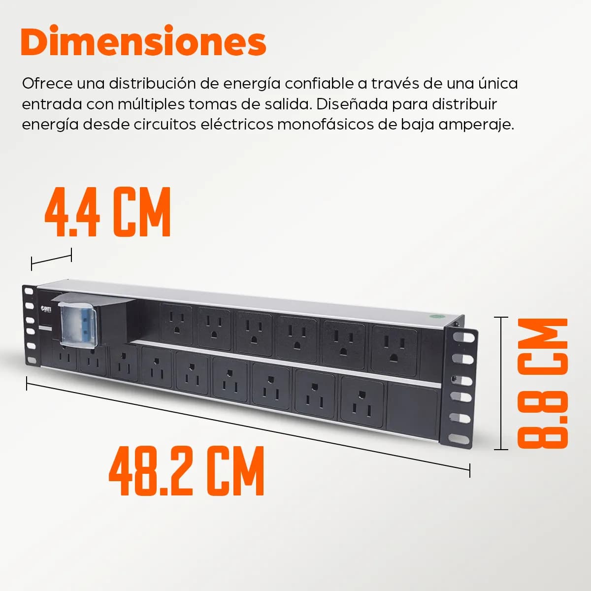 Intellinet Barra multicontactos de 15 salidas para montaje en 2U de ra 8