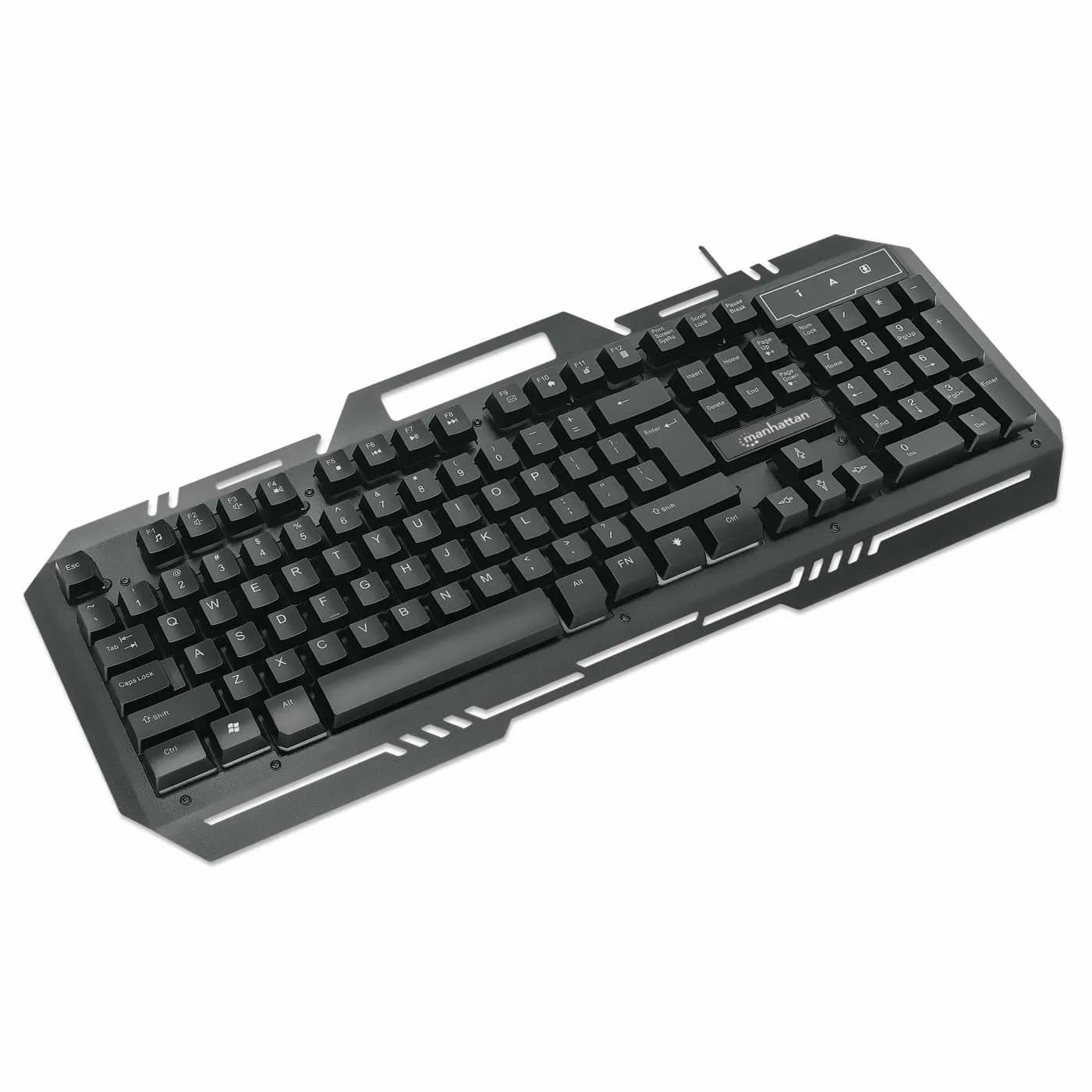 Manhattan Teclado Gaming LED con pánel metálico para celular 12 teclas 6