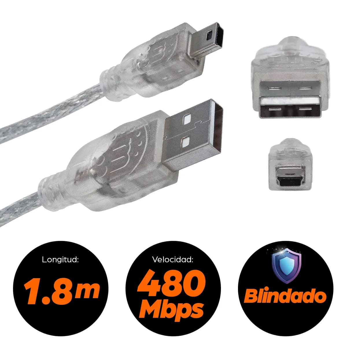 Manhattan Cable para Dispositivos USB Mini-B de Alta Velocidad 8