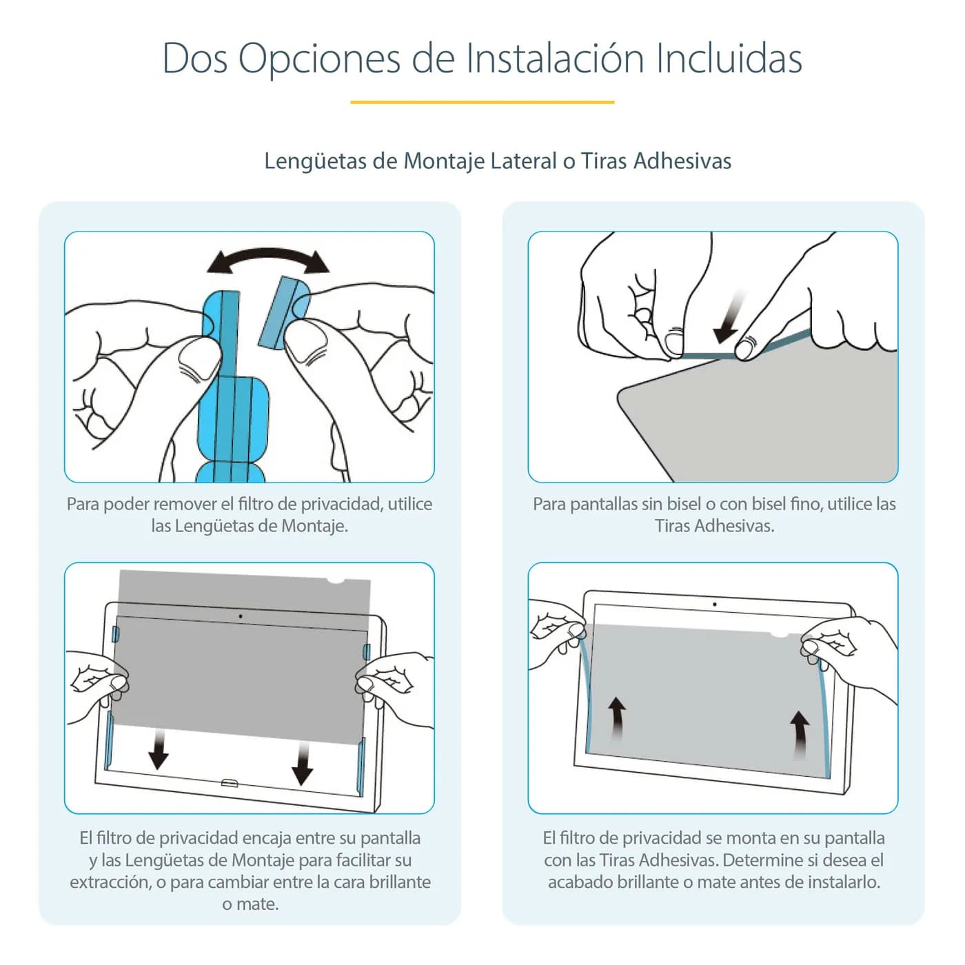 StarTech.com Filtro de Privacidad para Laptop de 24" - Universal 14