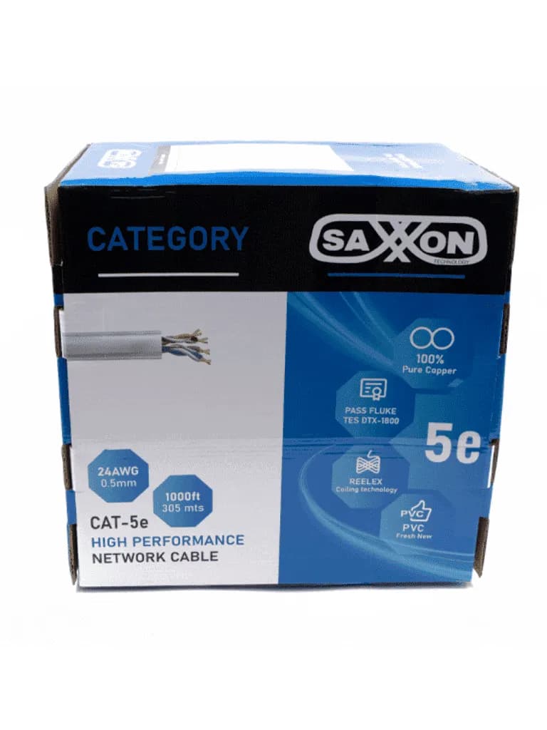 SAXXON OUTP5ECOP305BC - Bobina de Cable UTP Cat5e 100% Cobre/ 305 Metr 4