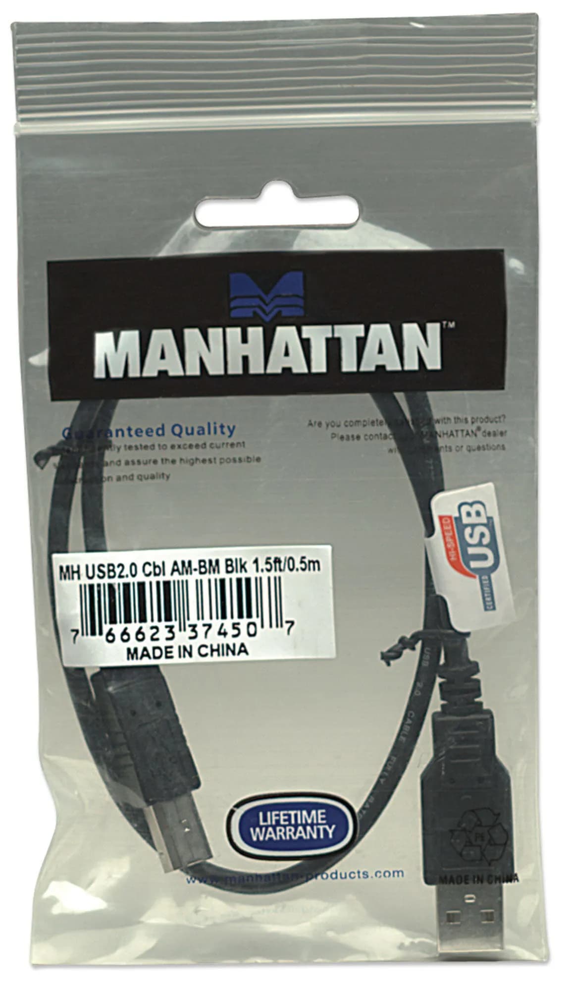 Manhattan Cable para Dispositivos USB B de Alta Velocidad 5