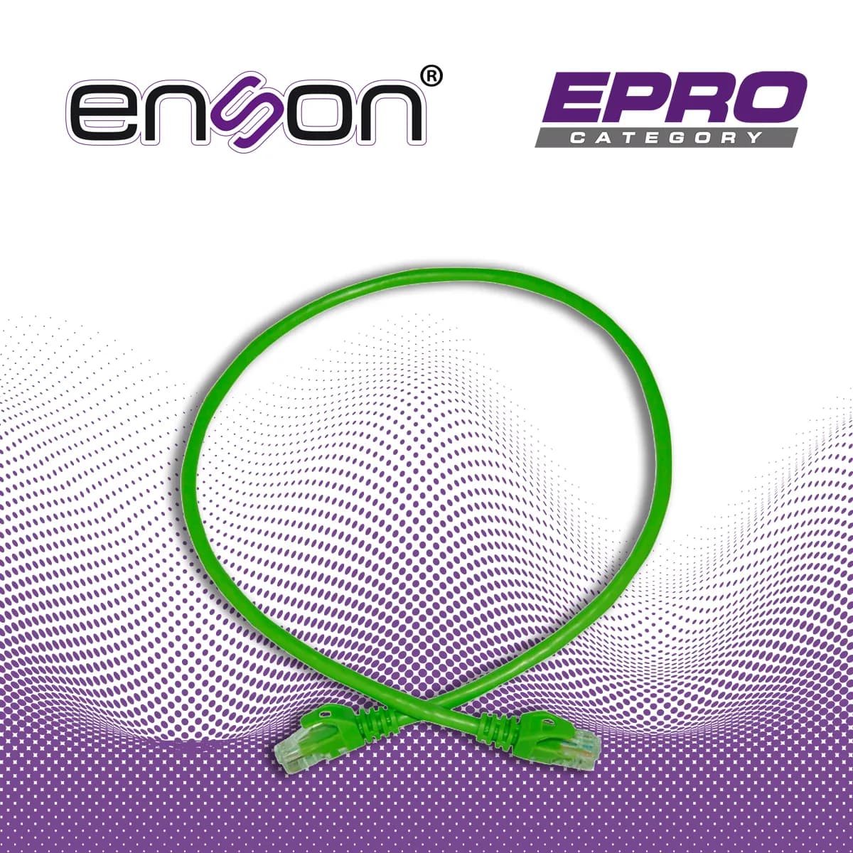 PATCHCORD UTP ENSON P6006E CAT6 60CM VERDE SERIE EPRO 100-II 100 POR C 3