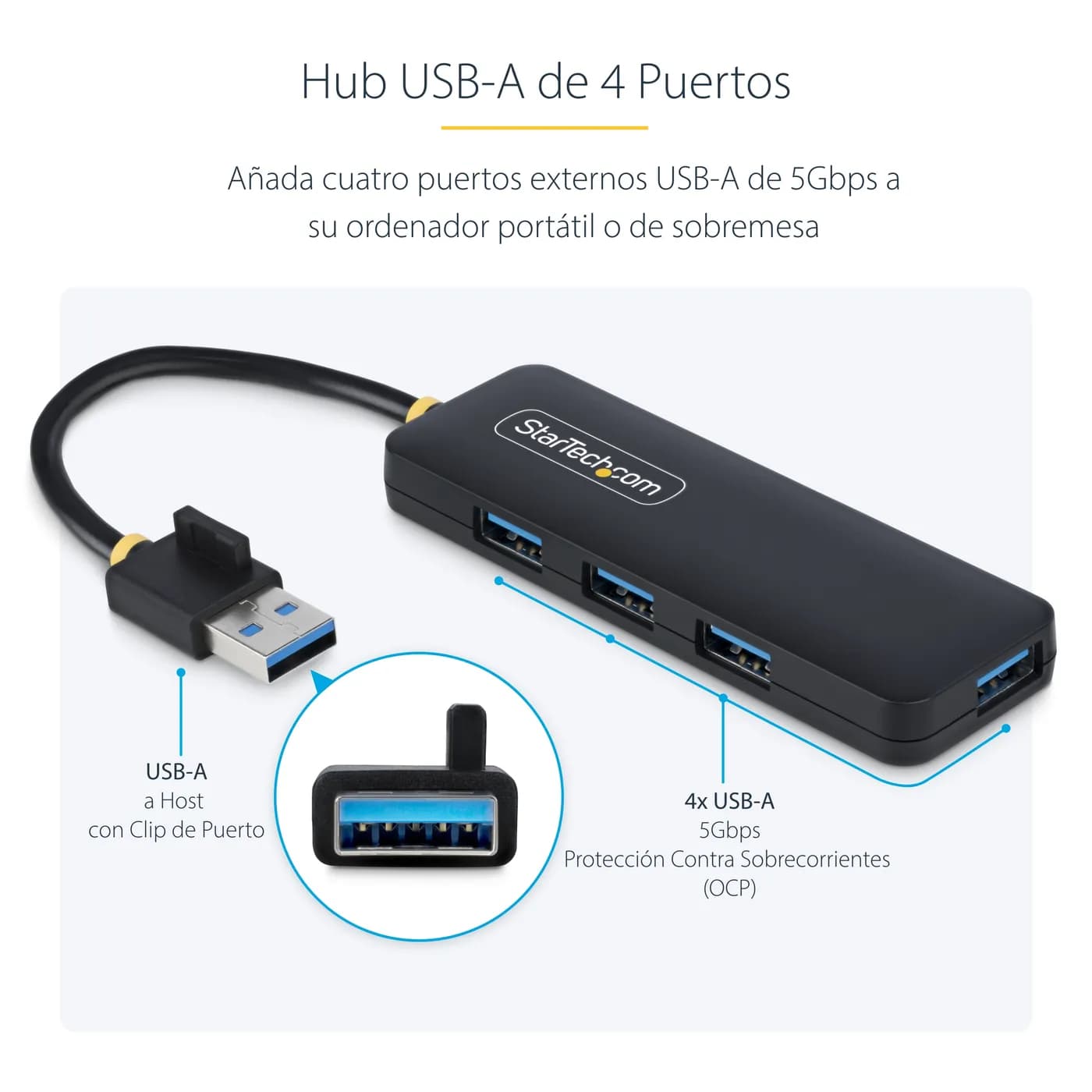 StarTech.com H5A4A-USB-HUB nodo concentrador USB 3.2 Gen 1 (3.1 Gen 1) 13
