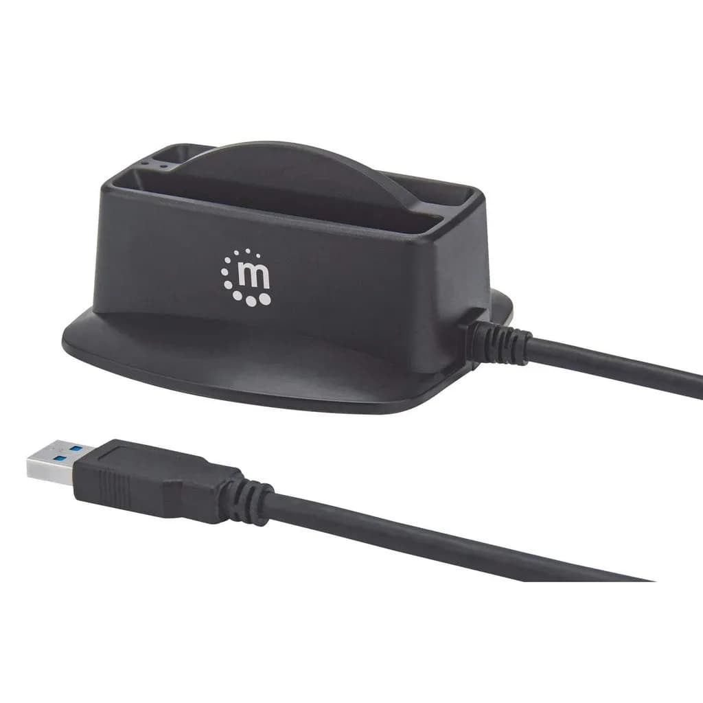 Manhattan Base de conexión dual USB 3.0 SuperSpeed y disco duro SATA 2 2