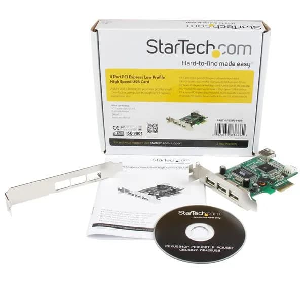 StarTech.com Adaptador Tarjeta PCI Express Perfil Bajo USB 2.0 Alta Ve 5