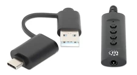 Manhattan 153560 divisor de audio Negro 3