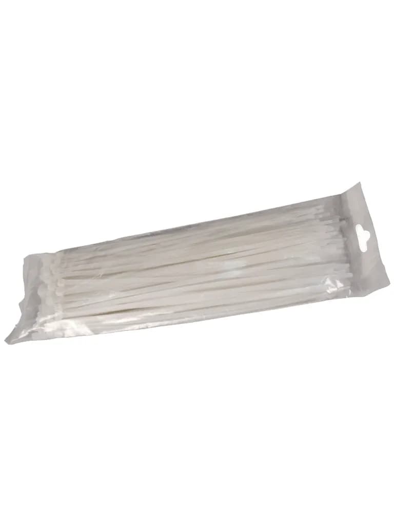 SBE TECH CN48X450 - Cincho sujetacable 4.8x450 mm color blanco, bolsa  3