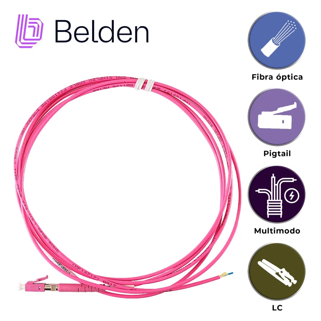 CONECTOR PIGTAIL MULTIMODOO BELDEN FT4LC2MMPS01 / OM4 / ERIKA VIOLETA  4