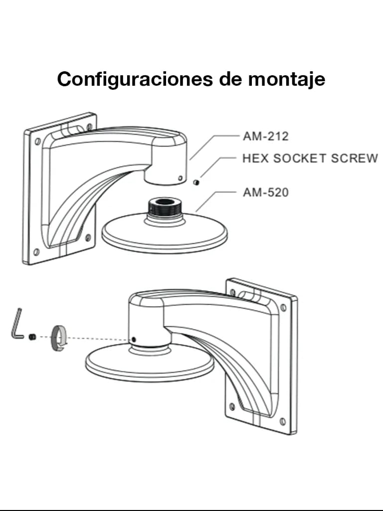 VIVOTEK AM-520_V05 - Soporte de montaje para camaras domo y fisheye, p 3