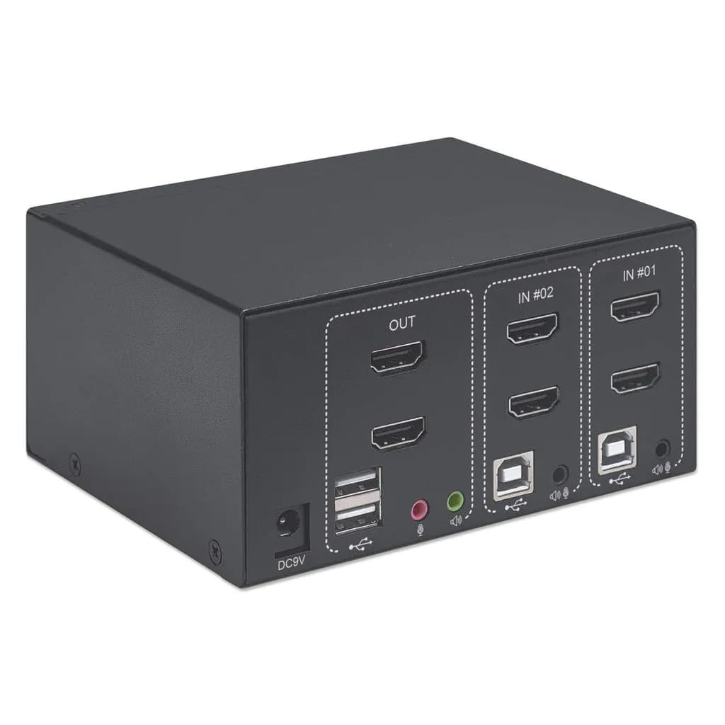 Manhattan Switch KVM HDMI de 2 puertos para dos monitores 5