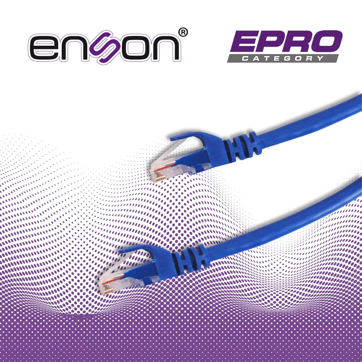 PATCHCORD UTP ENSON P6009L CAT6 90CM AZUL SERIE EPRO 100-II 100 POR CI 5