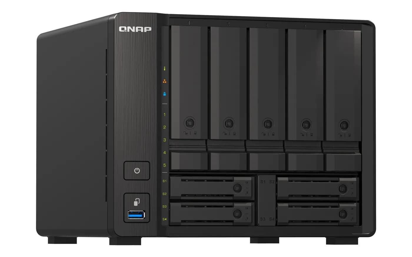 QNAP TS-H973AX NAS Tower Ryzen Embedded V1500B 8 GB DDR4 0 TB QuTS her 4