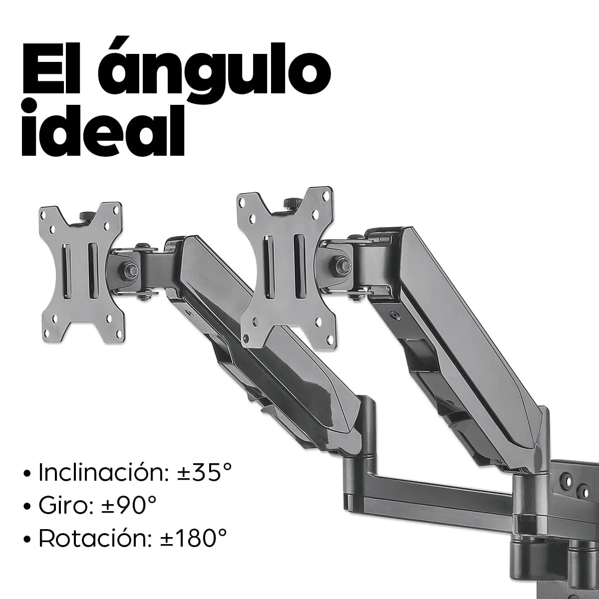 Manhattan Soporte universal para dos monitores, con pistón a gas 11