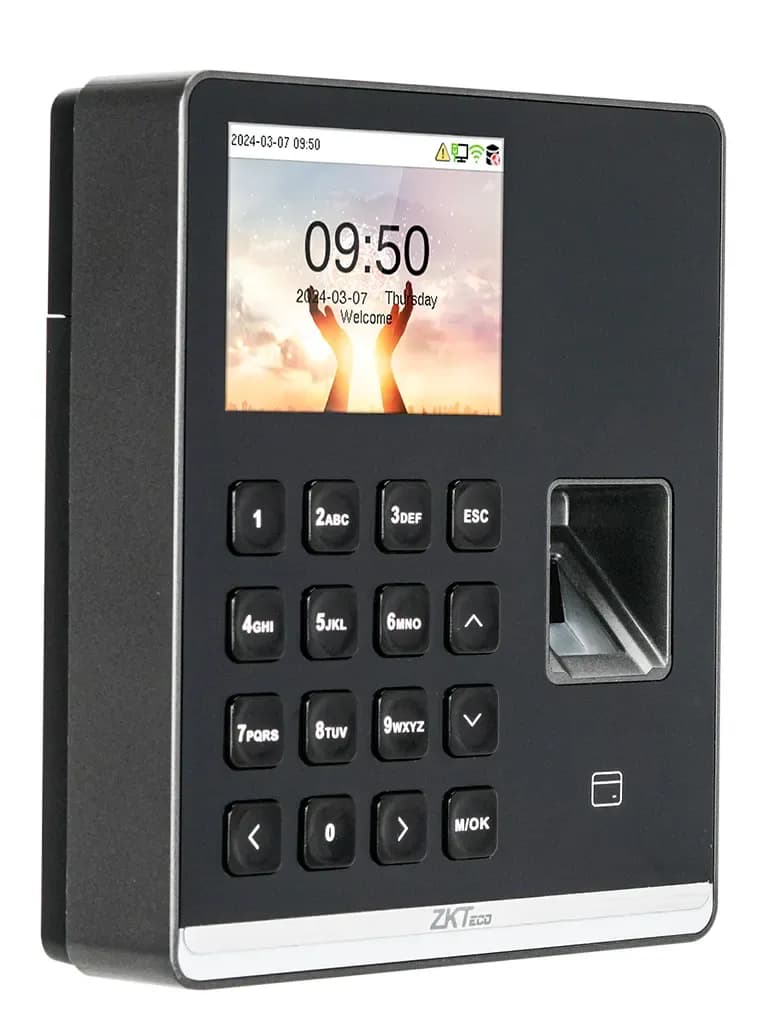 Terminal de Asistencia / Huella Digital y RFID / 500 Usuarios / Pantal 4