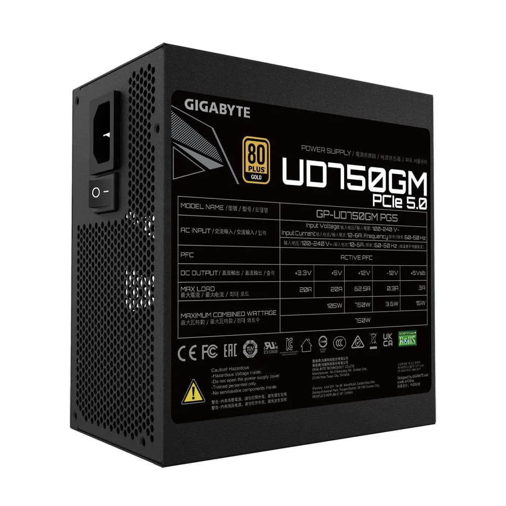 GIGABYTE UD750GM PG5 unidad de fuente de alimentación 750 W 20+4 pin A 2