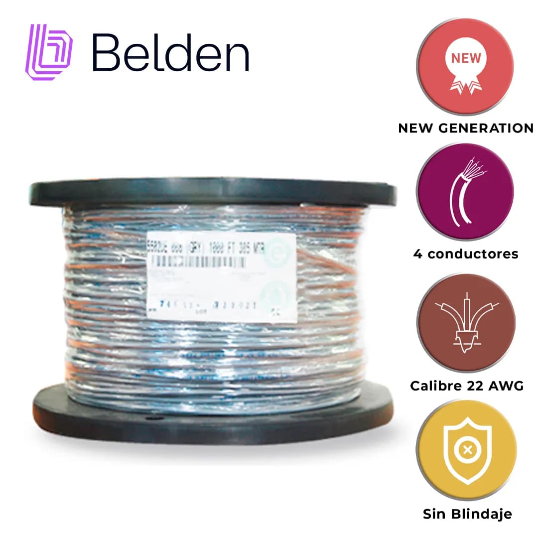 CABLE DE SEGURIDAD Y SONIDO BELDEN 5502UE 0081000 / INTERIOR / GRIS /  2