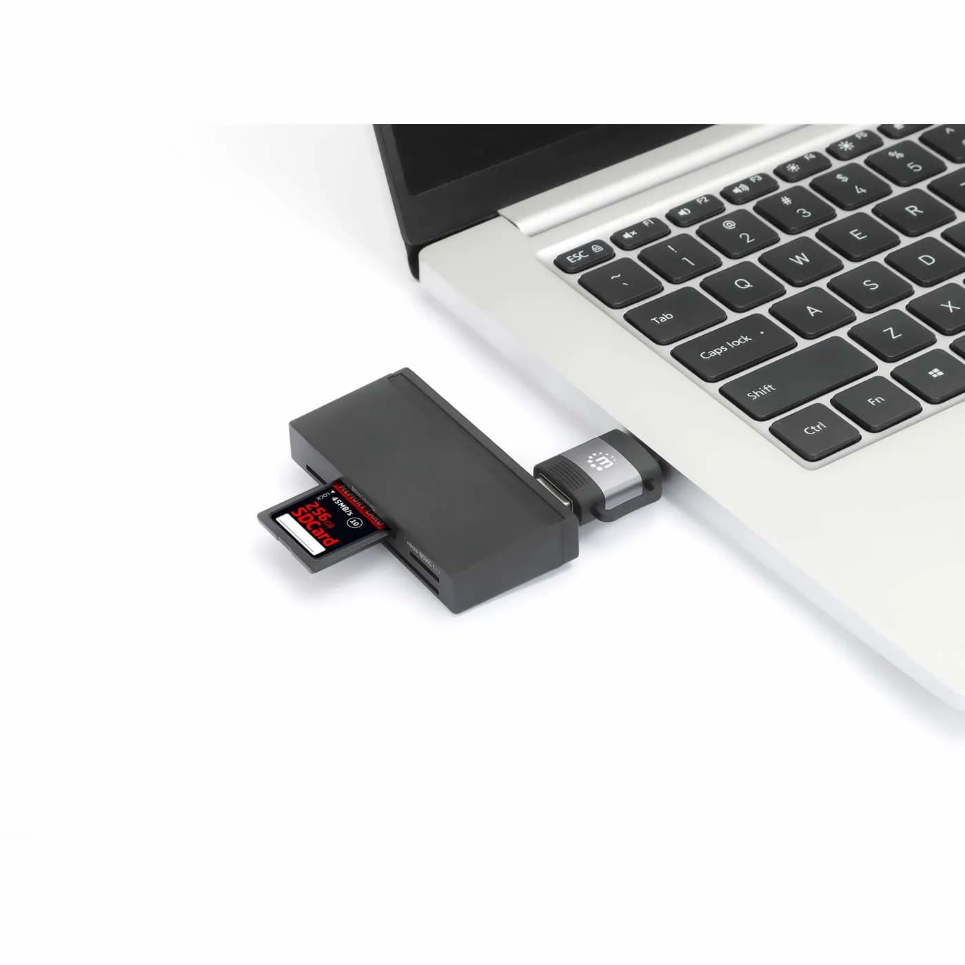Manhattan 356312 cambiadores de género de cables USB-A USB-C Negro, Gr 7