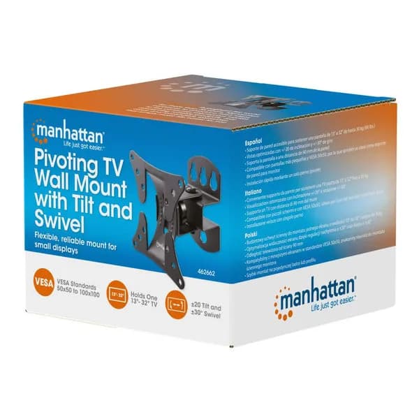 Manhattan Soporte de pared con pivote para pantalla de 13" a 32". Suje 2