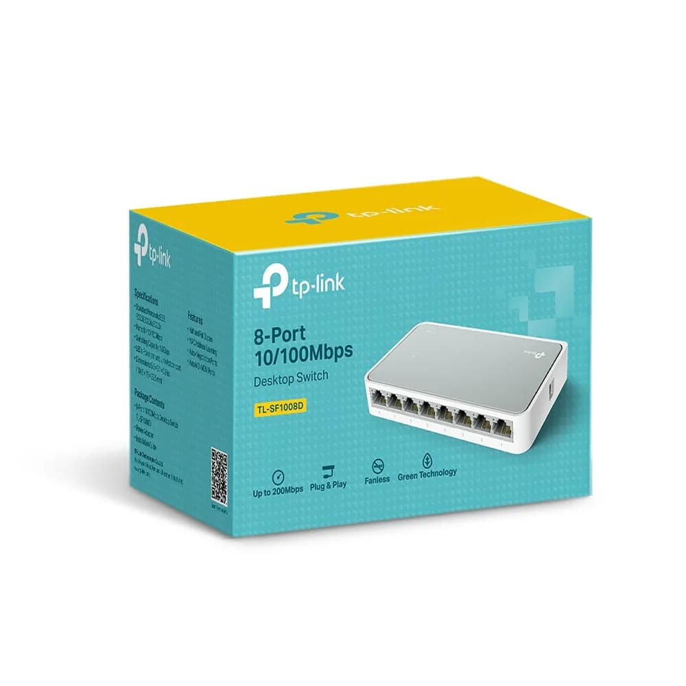 SWITCH NO ADMINISTRABLE TP-LINK TL-SF1008 / 8 PUERTOS RJ45 10/100 MBPS 3