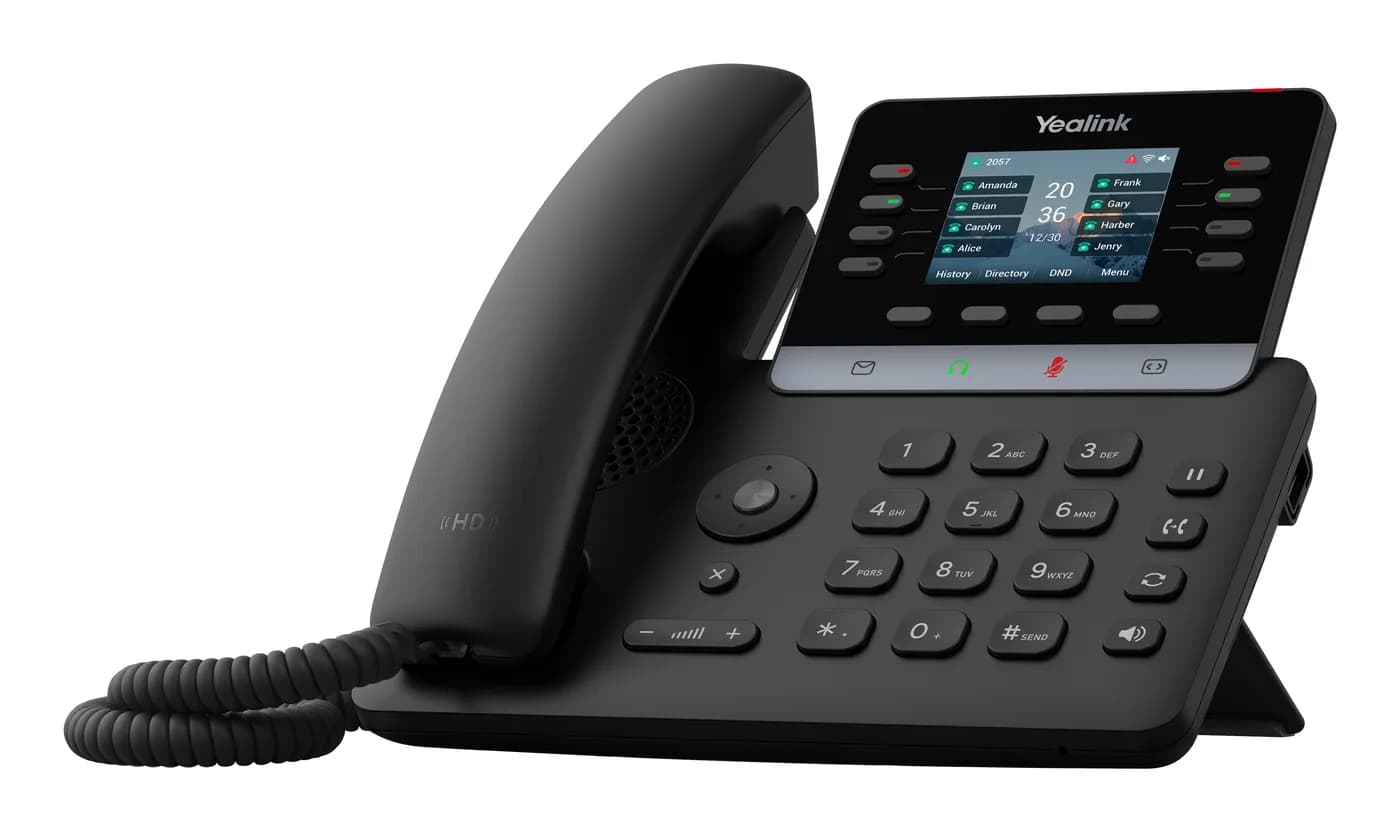 Teléfono IP Empresarial / 12 Líneas SIP / Pantalla Color 2.8" / Audio  3