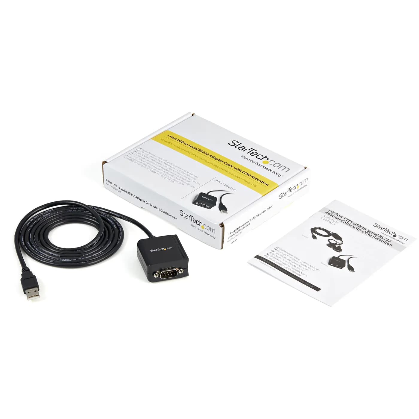 StarTech.com Cable 1.8m USB a Puerto Serie Serial RS232 DB9 con Retenc 5