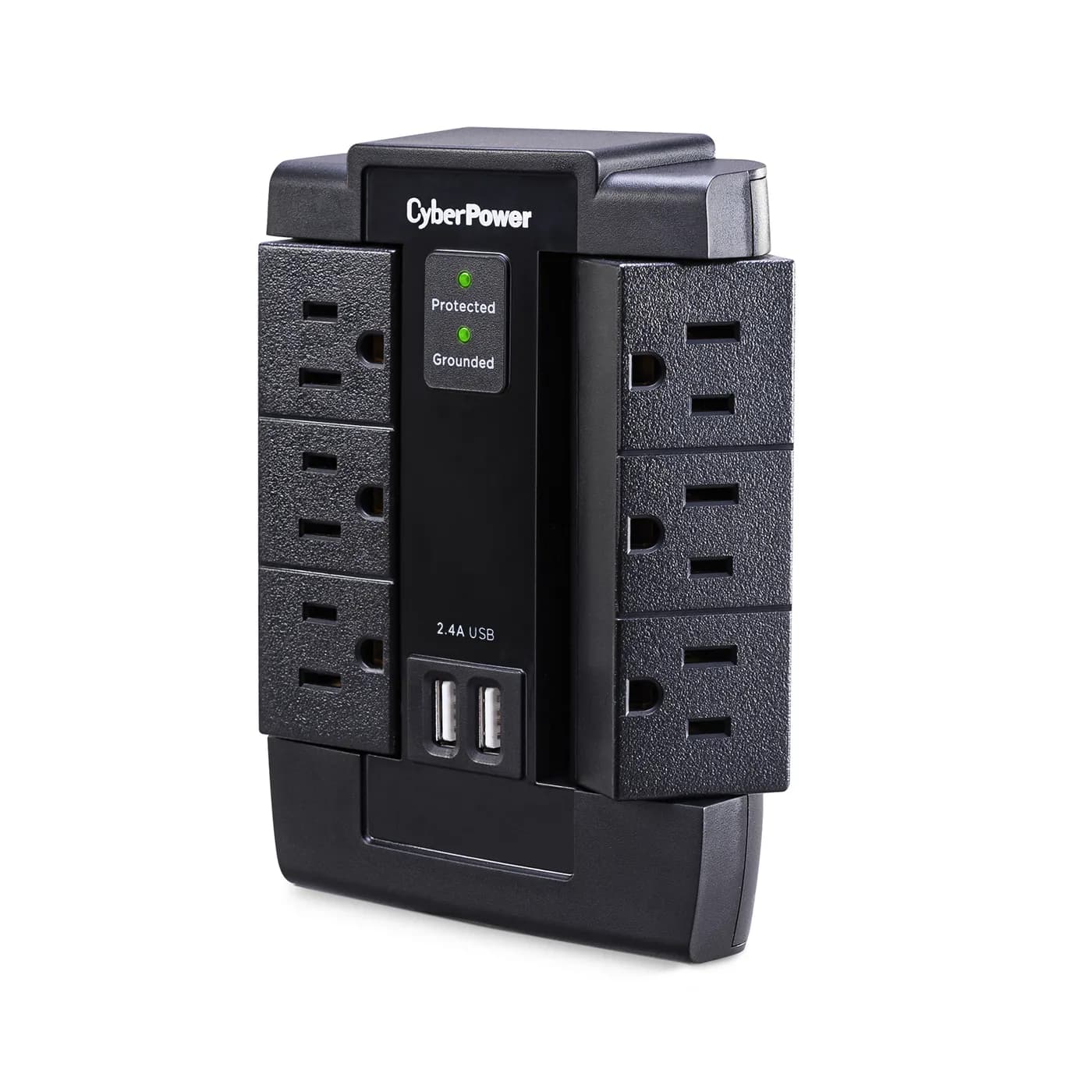 CyberPower P600WSURC1 supresor de picos Negro 6 salidas AC 125 V 2