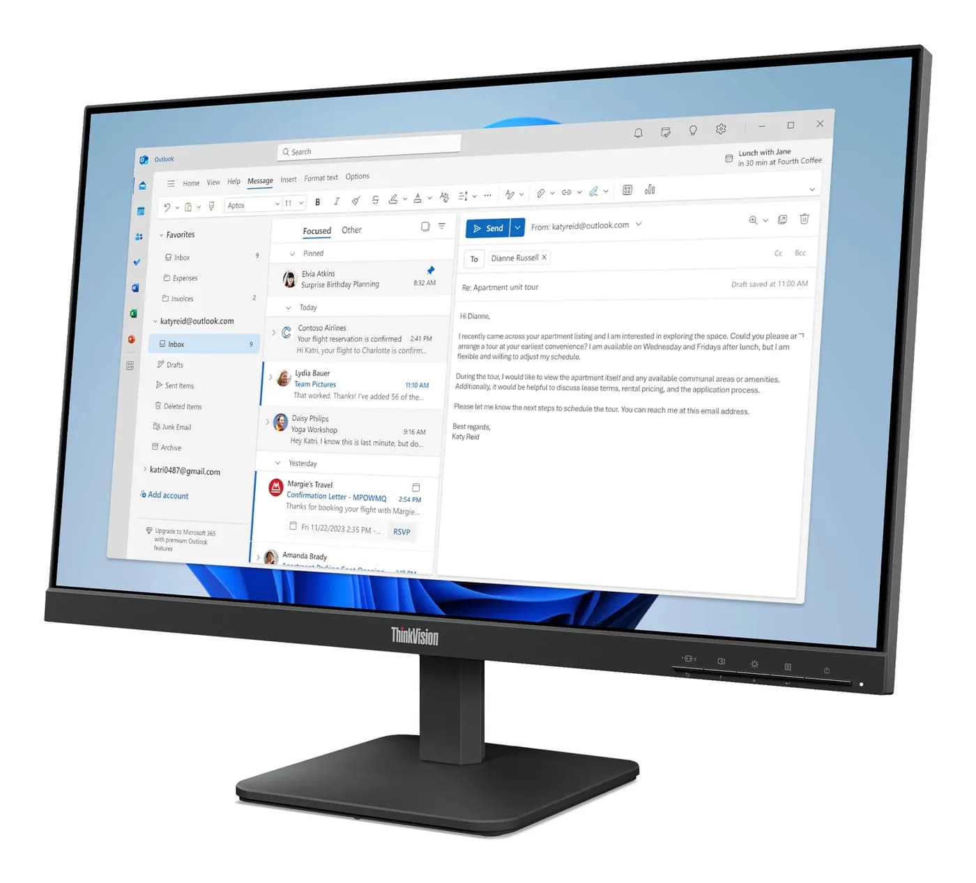 Lenovo ThinkVision S24-4e monitor de computadora 60.5 cm (23.8") 1920  2