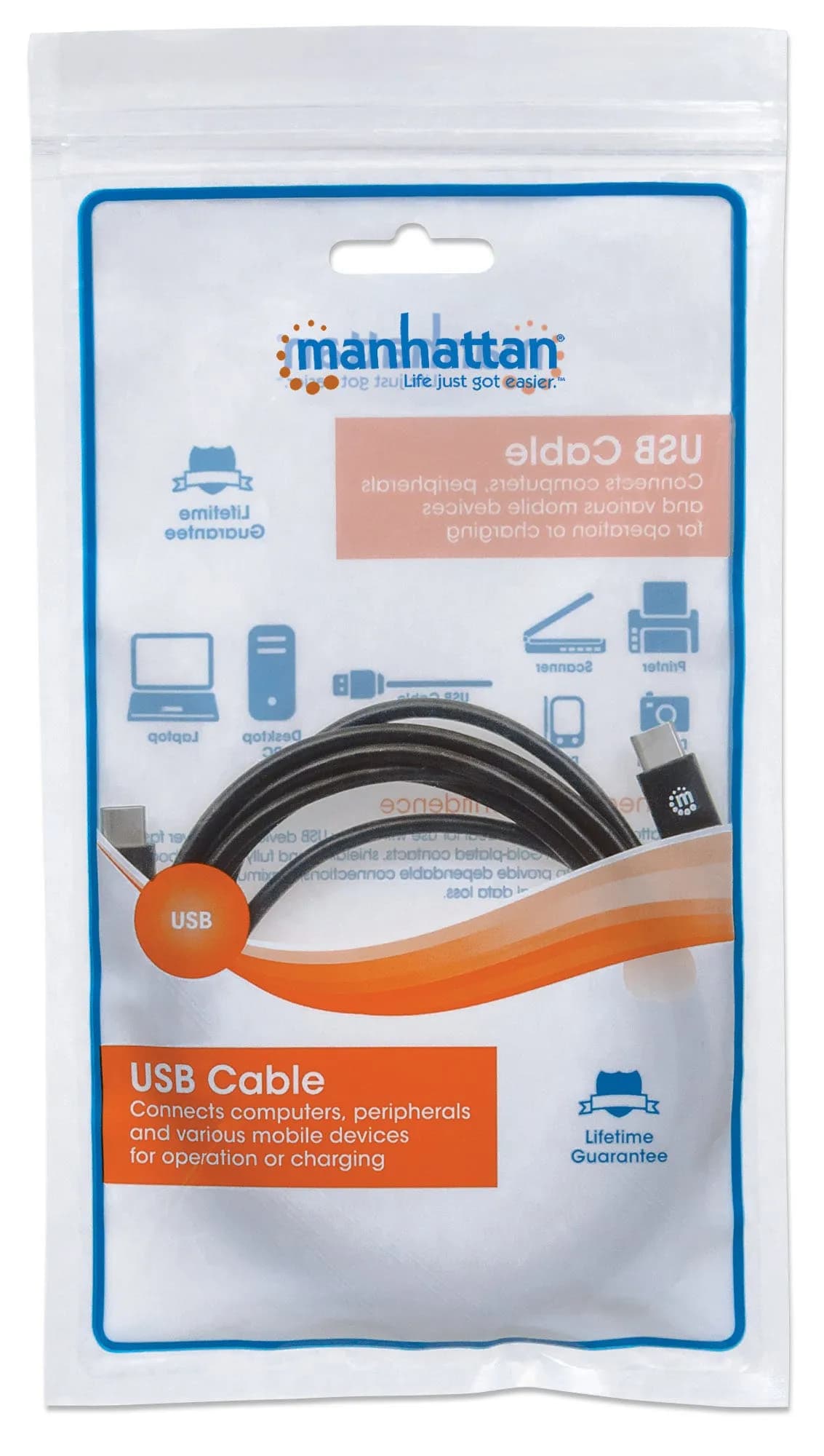 Manhattan 354875 cable USB USB 2.0 2 m USB C 0.48 Gbit/s Negro 5