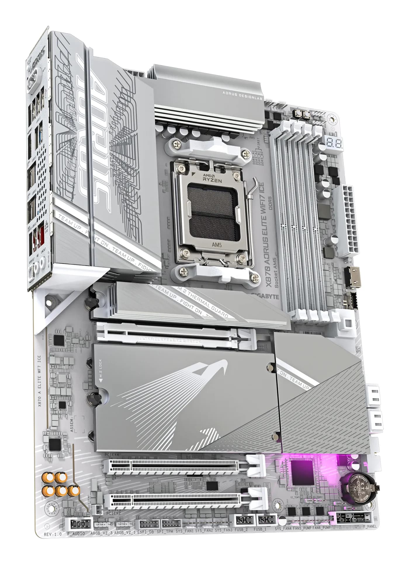 GIGABYTE X870 AORUS ELITE WIFI7 ICE AMD X870 Enchufe AM5 ATX 3