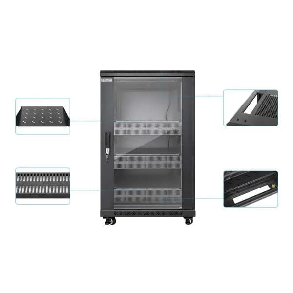 Intellinet Gabinete 19" Pro Line con extractores de aire, 18U, Frente  8