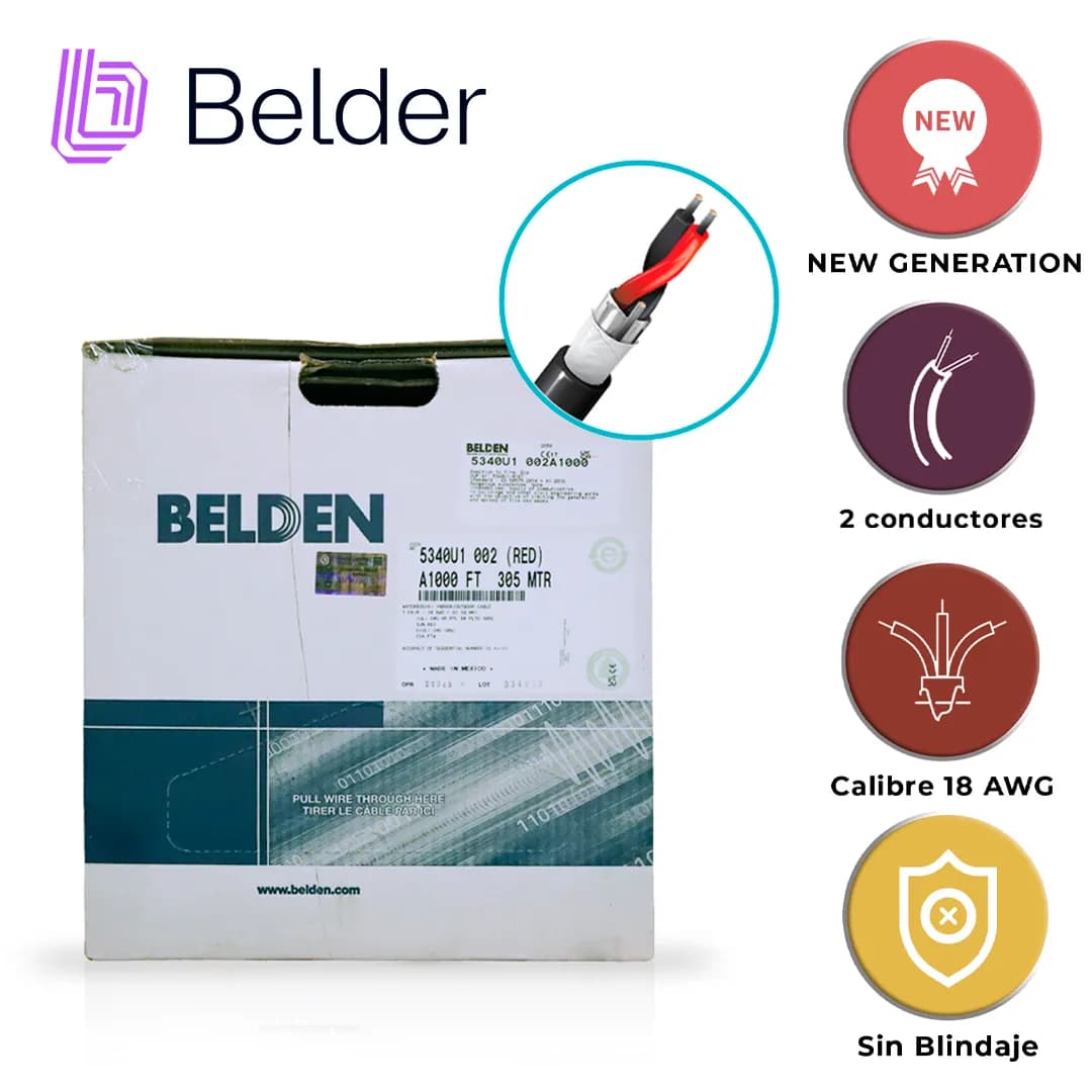 CABLE DE SEGURIDAD Y SONIDO BELDEN 5340U1 002A1000 / INTERIOR/EXTERIOR 2
