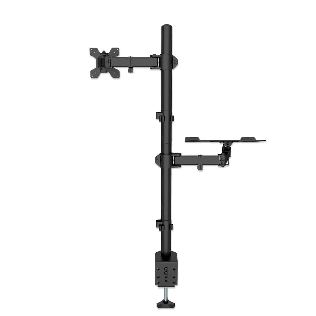 Manhattan Soporte para escritorio combinado con brazo para monitor y s 4