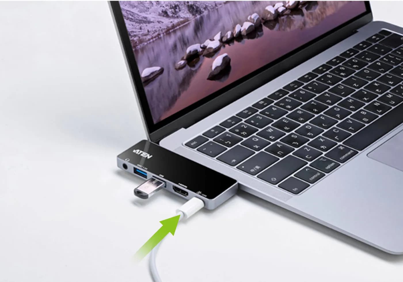 Dock USB-C de Viaje / Thunderbolt 3 / USB 3.2 5 Gbps / HDMI 4K 60Hz /  8