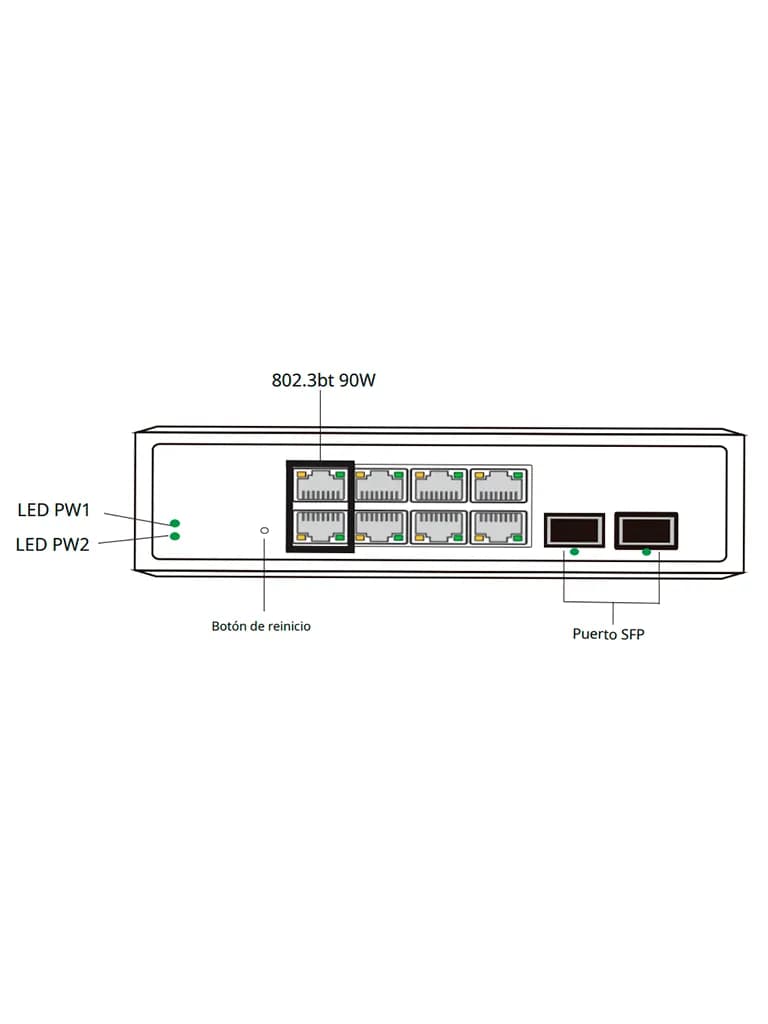 VIVOTEK AWIHB1040EXT - Kit Switch PoE AW-IHB-1040 y Gabinete AT-CAB-00 5