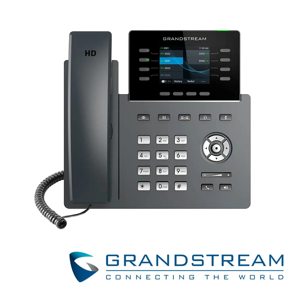 TELEFONO IP GRADO CARRIER WIFI 6 GRANDSTREAM GRP2624 / 12 CUENTAS SIP  2