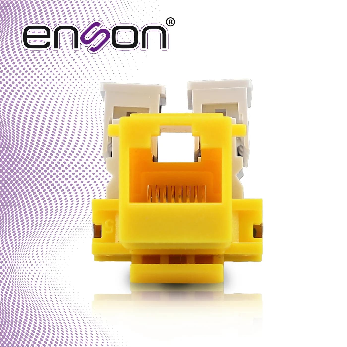CONECTOR JACK ENSON ENS-JC6YE CAT6 COLOR AMARILLO A 90 GRADOS PONCHADO 7